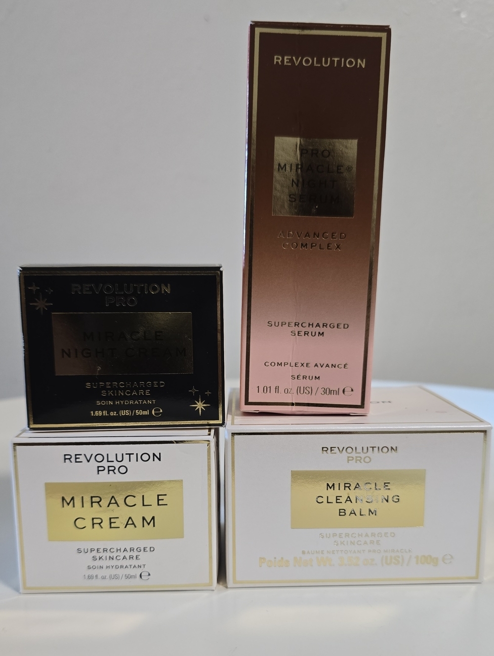 Revolution Pro Miracle Skincare Set - Rose Gold, Gold & White
